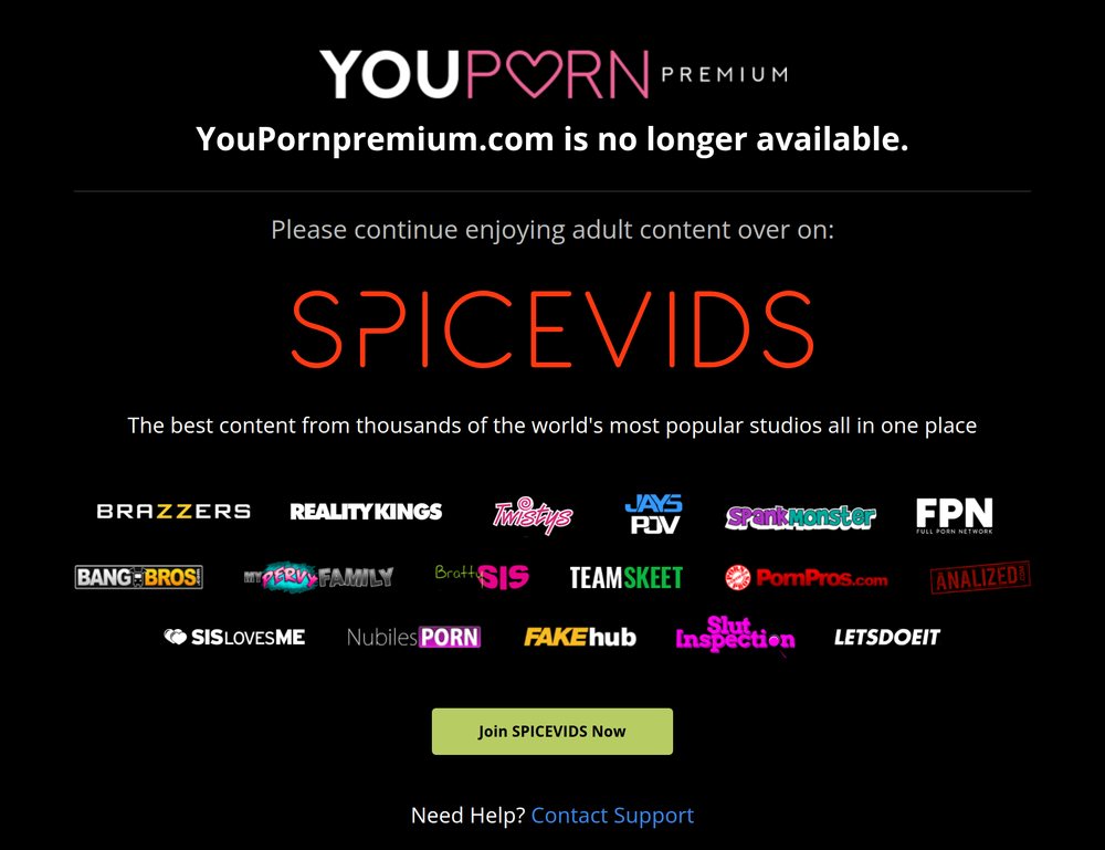 Aviso de youpornpremium.com: el dominio premium ya no está disponible y remite a SPICEVIDS
